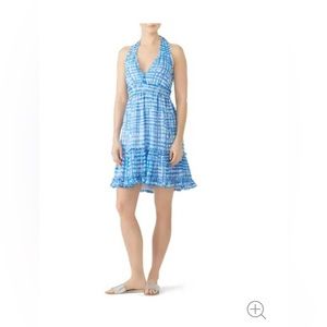Lilly Pulitzer blue and white gingham dress; size medium